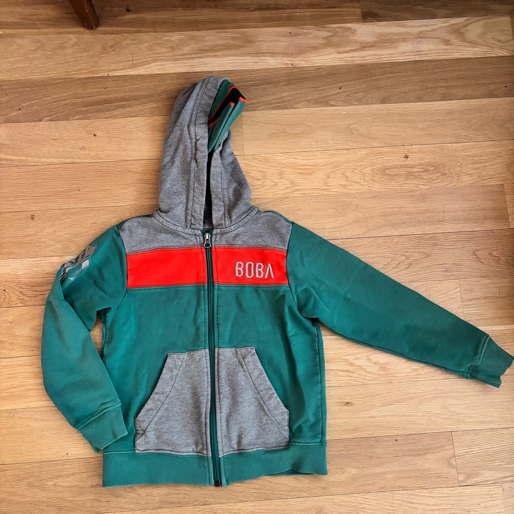 Hanna Andersson Star Wars Boba Fett Zipper Hoodie size Small 6-7
